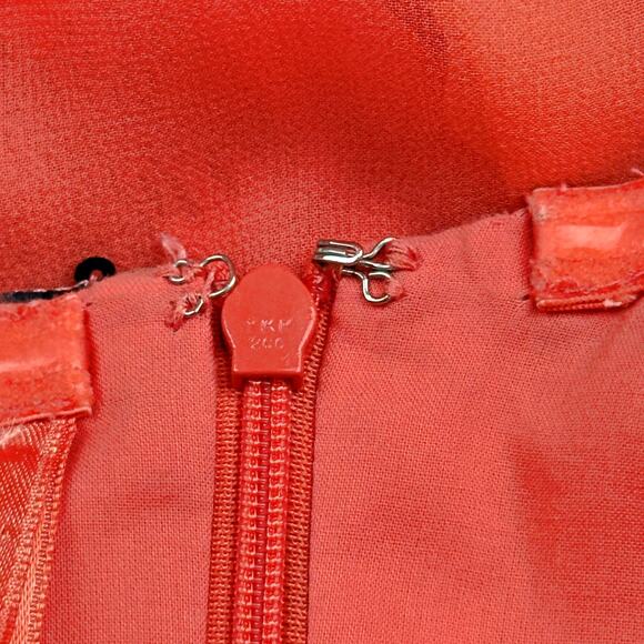 RARE Free People Limited Edition Nicole's Holiday Coral Sequin Silk Dress - Picture 8 of 11